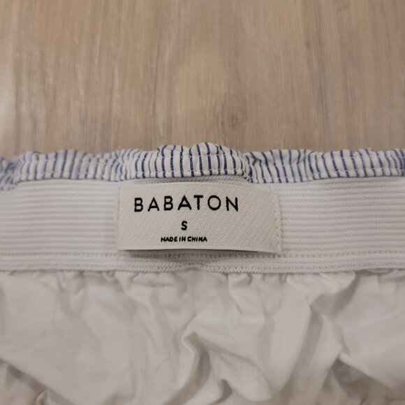 BABATON | Aritzia Eckerd Blouse Crop Tube Top Stripe | Sz. S - Picture 6 of 7
